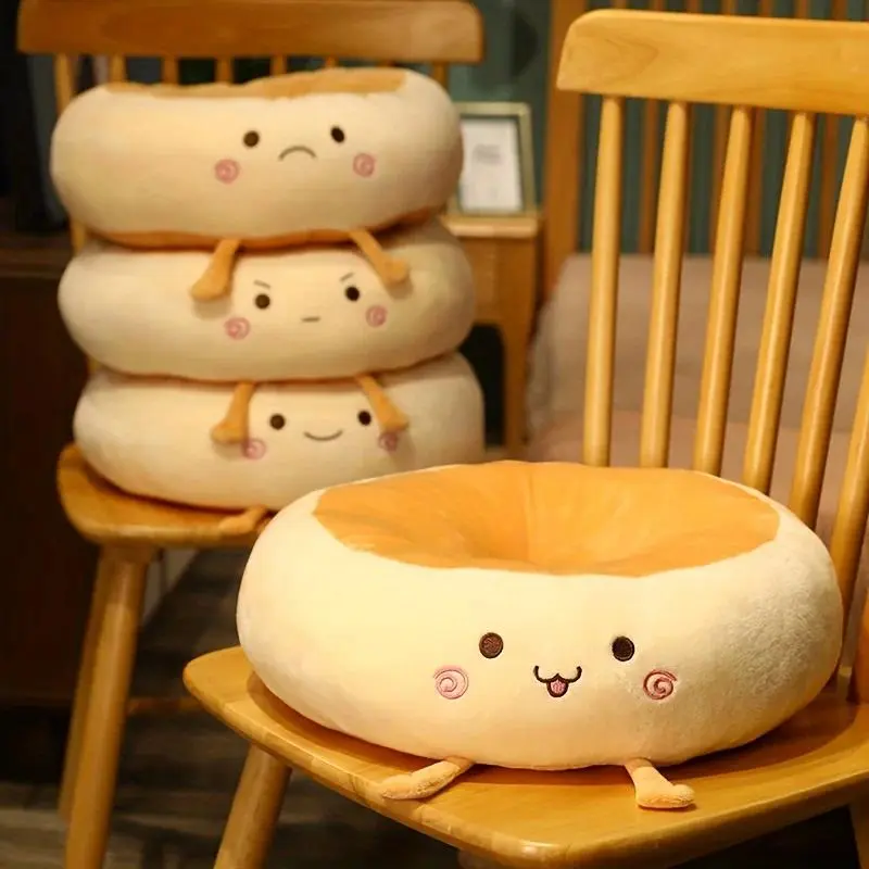 Unisex Adult Memory Cotton Bread Pillow - Thick Soft Cartoon Waist Support Cushion, All-Season Home Supply, Cushioned Party Gift for Office Sitting, Cushioned Party Gifts