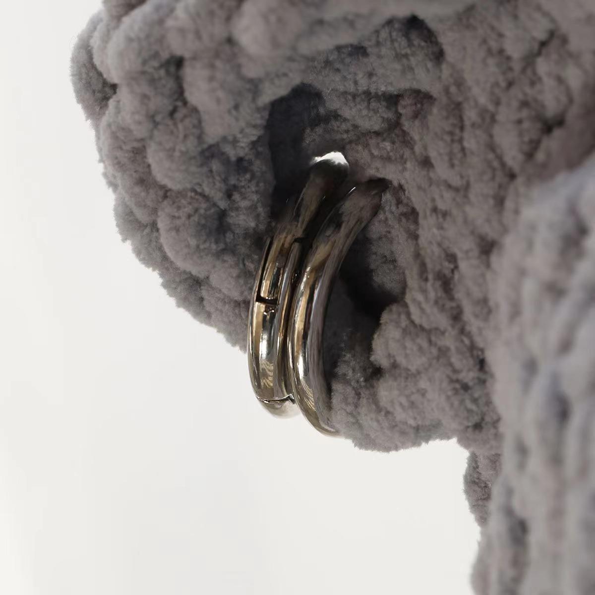 ACCE 2026 Novelty Bear Ear Balaclava Beanies Chain Outdoor Ski  Winter Hat for Women Ear Protection Knitted Hat Handcrafted Cap