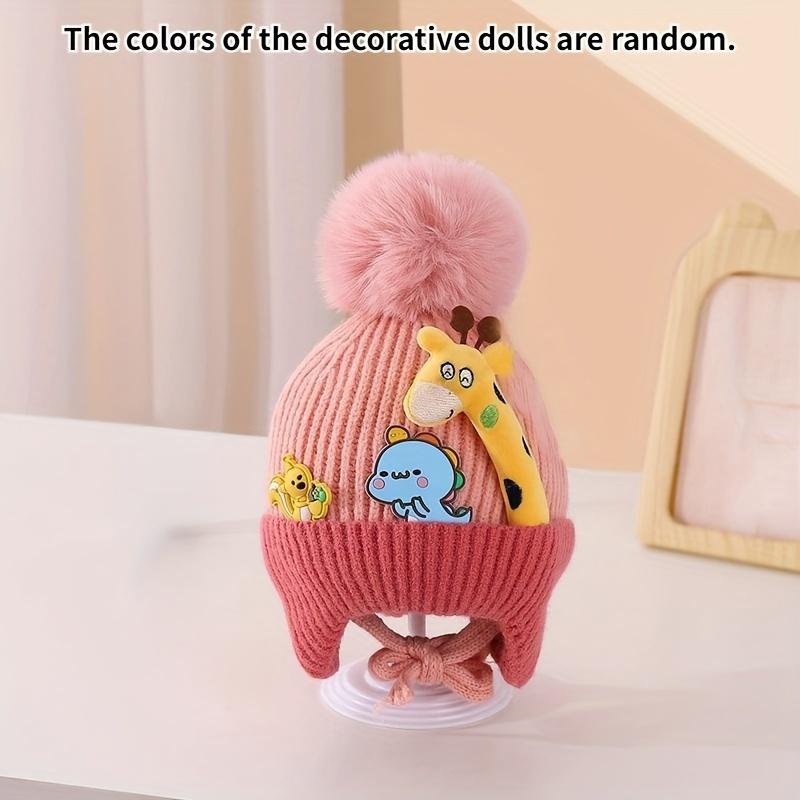 Winter Hats with Cute Cartoon Animals – Soft Elastic Woven Ear Caps, Warm and Fun Knitted Hats for Men and Women, Casual Cold Weather Accessories