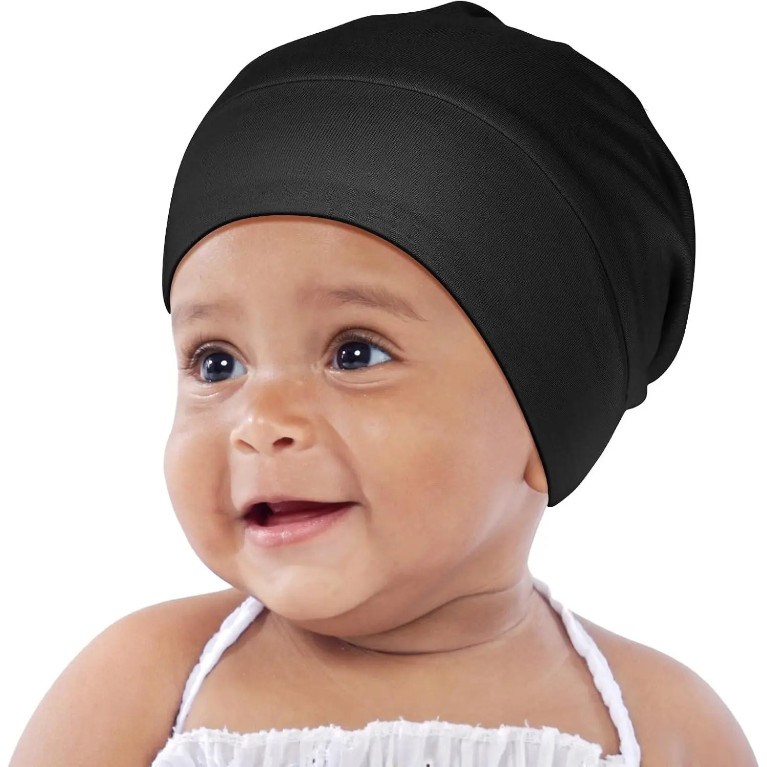 Silk Baby Bonnet for 0-6 Months - 100% Mulberry Silk Toddler Hair Bonnet, Adjustable Night Cap for Sleeping