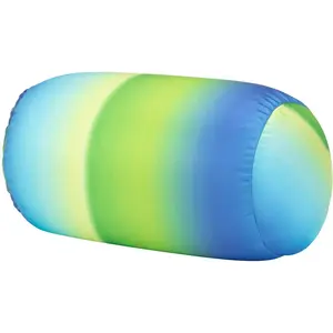 Squish Microbead Pillow    Sopport Microbead Bolster 7 and 12Inches Travel Pillows for Chair Sleeping  Seat Emotional Colorful Dormroom Accessory(Blue Green)