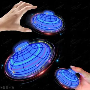 Magic Flying Helicopter Spinner Fingertip Upgrade Flight Gyro Fly orb Hover Ball Mini Dron Aircraft Toys LED Type Toy Kids Gifts