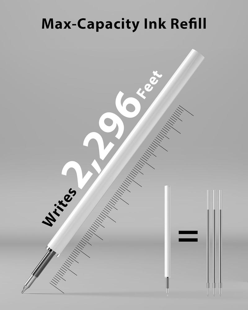 8-Pack 0.7mm Fine Point Gel Pens - Quick-Dry Black Ink, Smooth Writing, With Fidget Clip For School & Office