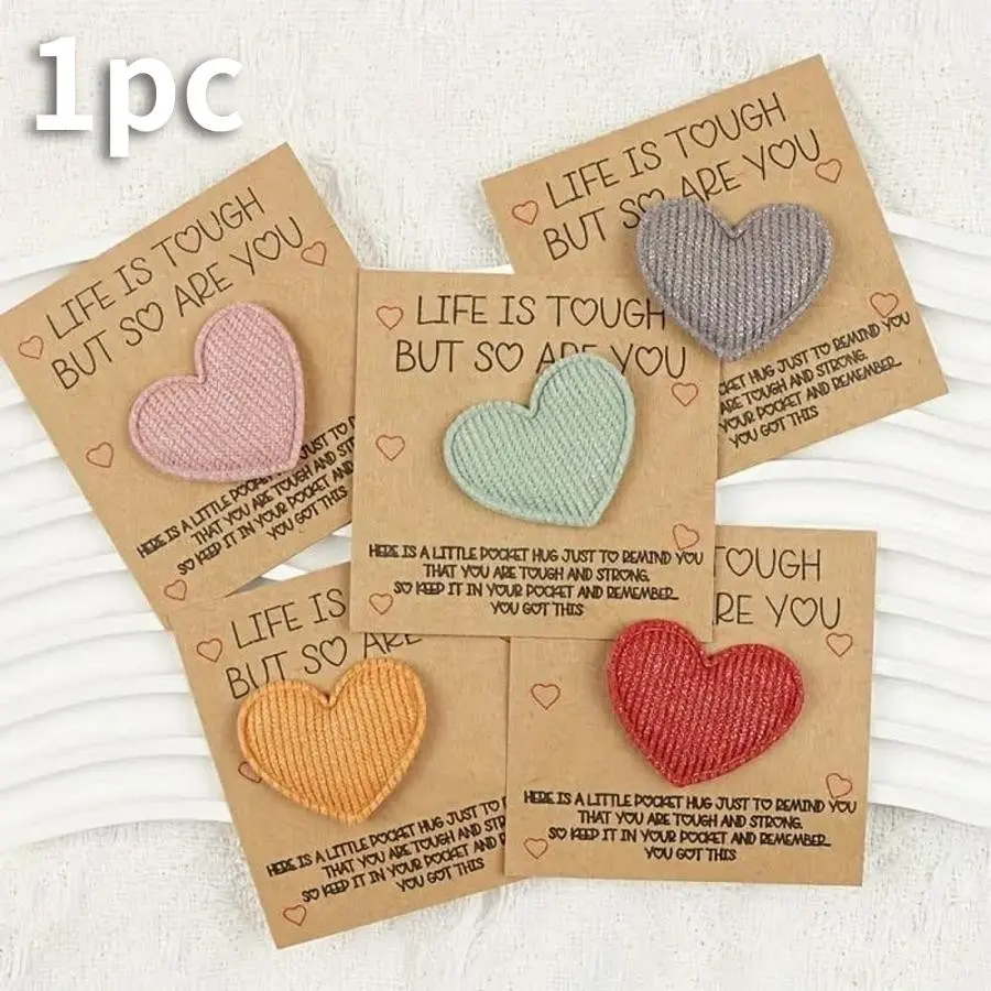 Pocket Hug Cards with Glitter Heart Design, Inspirational Gift, Birthday, Wedding, Get Well, Valentine's Day, Thanksgiving, Mother's Day, Father's Day, New Year