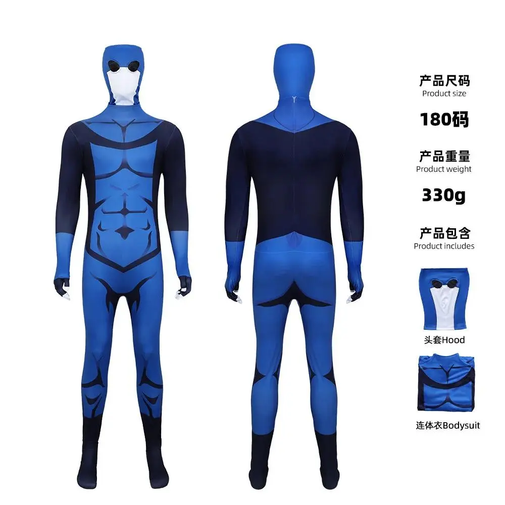 Invincible Mark Grayson Cosplay Fantasia Costume Zentai Jumpsuit for Adult Men Outfits Disguise Halloween Carnival Party Suit