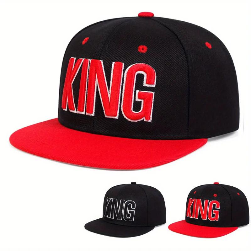2026 Unisex Letter KING Embroidered Hip-Hop team victory cap Cap, Adjustable Sun Protection Casual Hat for Outdoor Sports, Spring and Autumn Travel, Tourism, Beach Vacation unisex hat