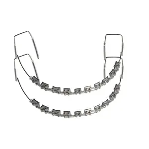 1 Pair Fashion Braces Colorful Temporary Tooth Decoration with Metal Wires Metal Bracket Orthodontic Ligature Ties High Quality