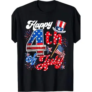 Happy 4th Of July US Flag American 4th Of July Independence T-Shirt