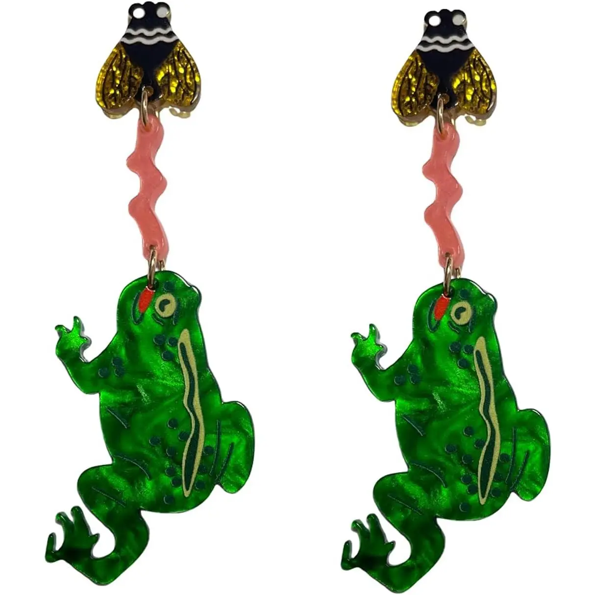 Exaggerated  Frog  Long Dangle Earrings Funny Weird  Fly Frog  Stud Earrings for Women Party Decor  Aesthetic Gifts