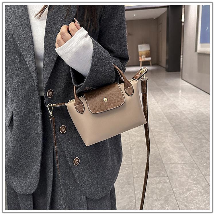 BIGWIG Nylon Mini Dumpling Bag, Waterproof Mini Coin Purse, Shoulder Bag, Crossbody Bag, Handbag, Versatile Daily Bag, Retro Style Bag, Soft Collapsed Shoulder Bag