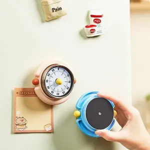 60-Minute Visible Timer, No Battery Needed, Kitchen Cooking Timer, Magnetic Learning Timer, Ideal for Kitchen Use, Mechanical Movement Type