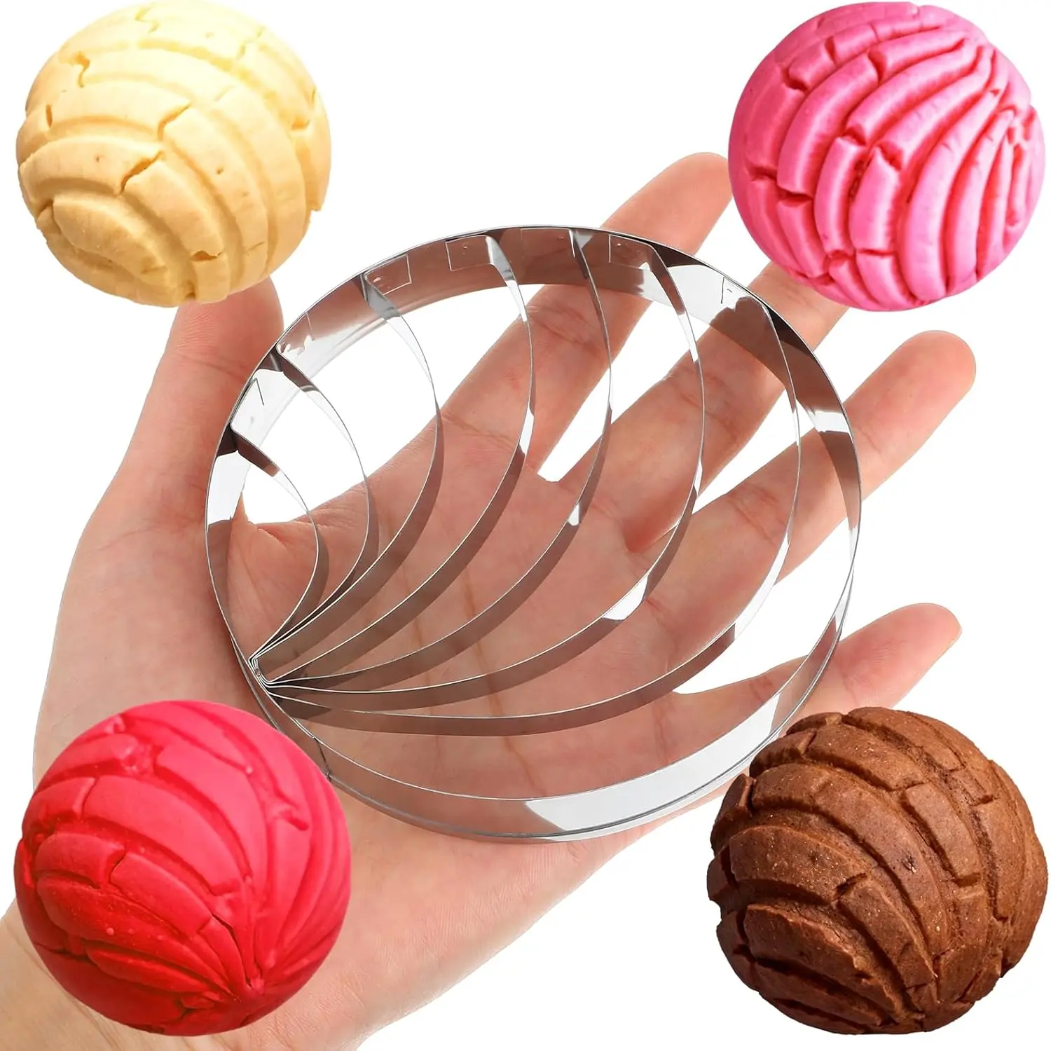 Concha  Mexican Concha , 4 Inch Stainless Steel Tool | Two-Sided Mold Shell  Tool Day Of The Festival and Mexican Theme Parties