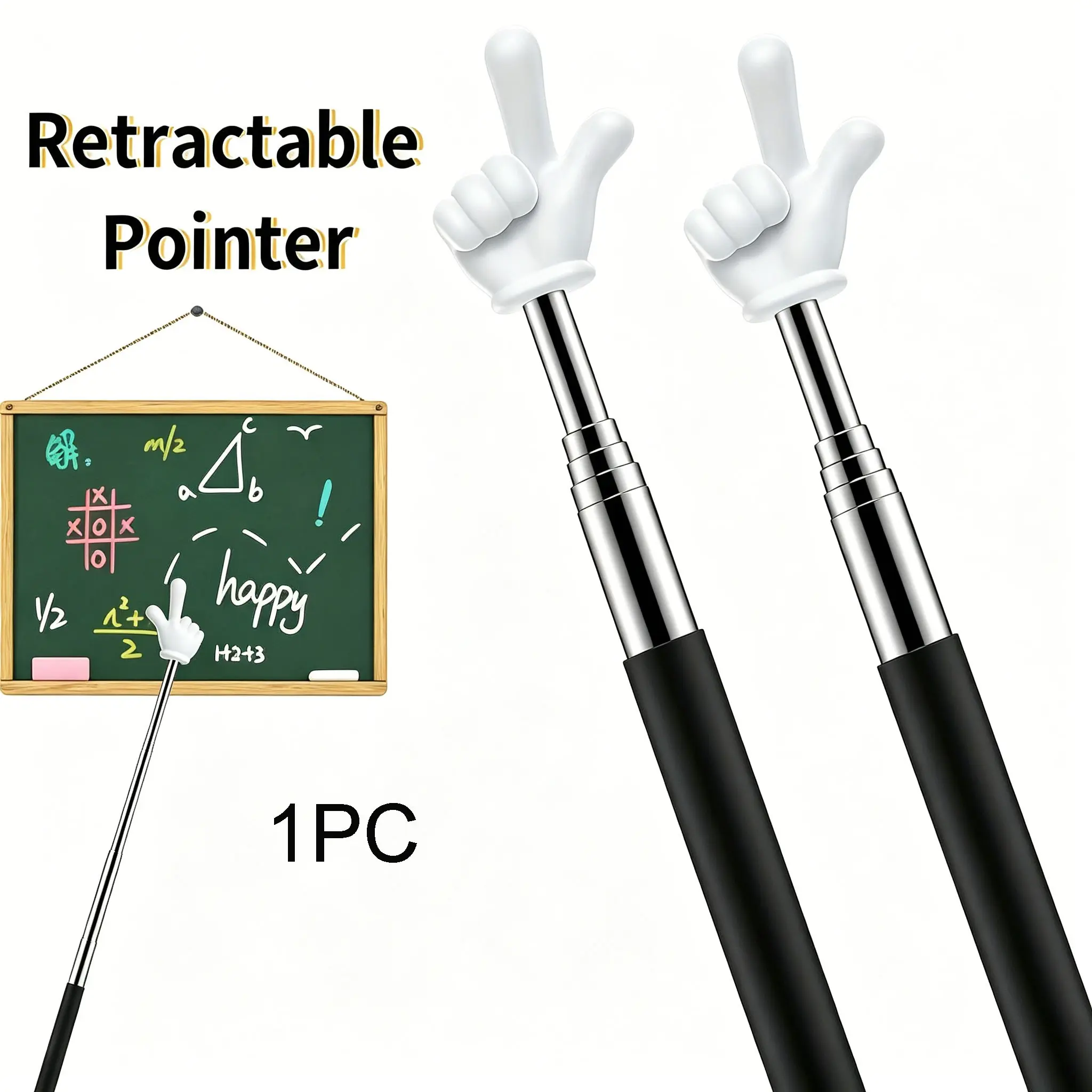 Adjustable Pointer Reading Stick, Teaching Aid Dual Color Indicator Rod, Multi-Color Options, Teacher Instruction Tool, Educational Helper
