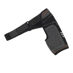 Unisex Knitted Compression Shoulder Brace Adjustable Breathable Sweat Wicking Shoulder Support Strap Stabilizer Protective Gear for Weightlifting Gym Running Training Sports Injury Recovery Outdoor Activities
