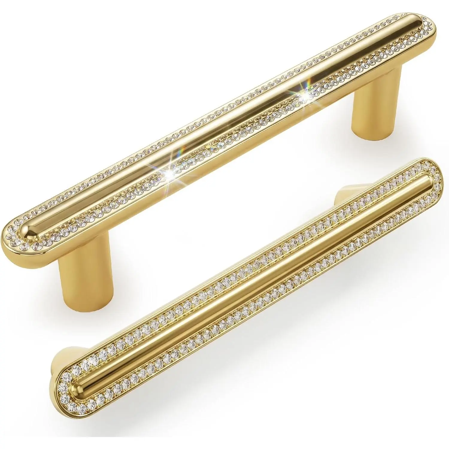 Cabinet Pulls 4 Pack, Luxury  Drawer Knobs Handles, Easy Install Modern Cabinet Pulls for Kitchen Bathroom