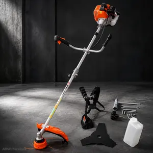 ARCH Furniture 52cc 2-in-1 Gas Weed Eater & Brush Cutter, 1E44F Engine, 10-Inch Portable Design, Full Crank, Easy Pull Start, Rubber Grip, Shoulder Straps, Lawn Cutting Accessories & Tool Box