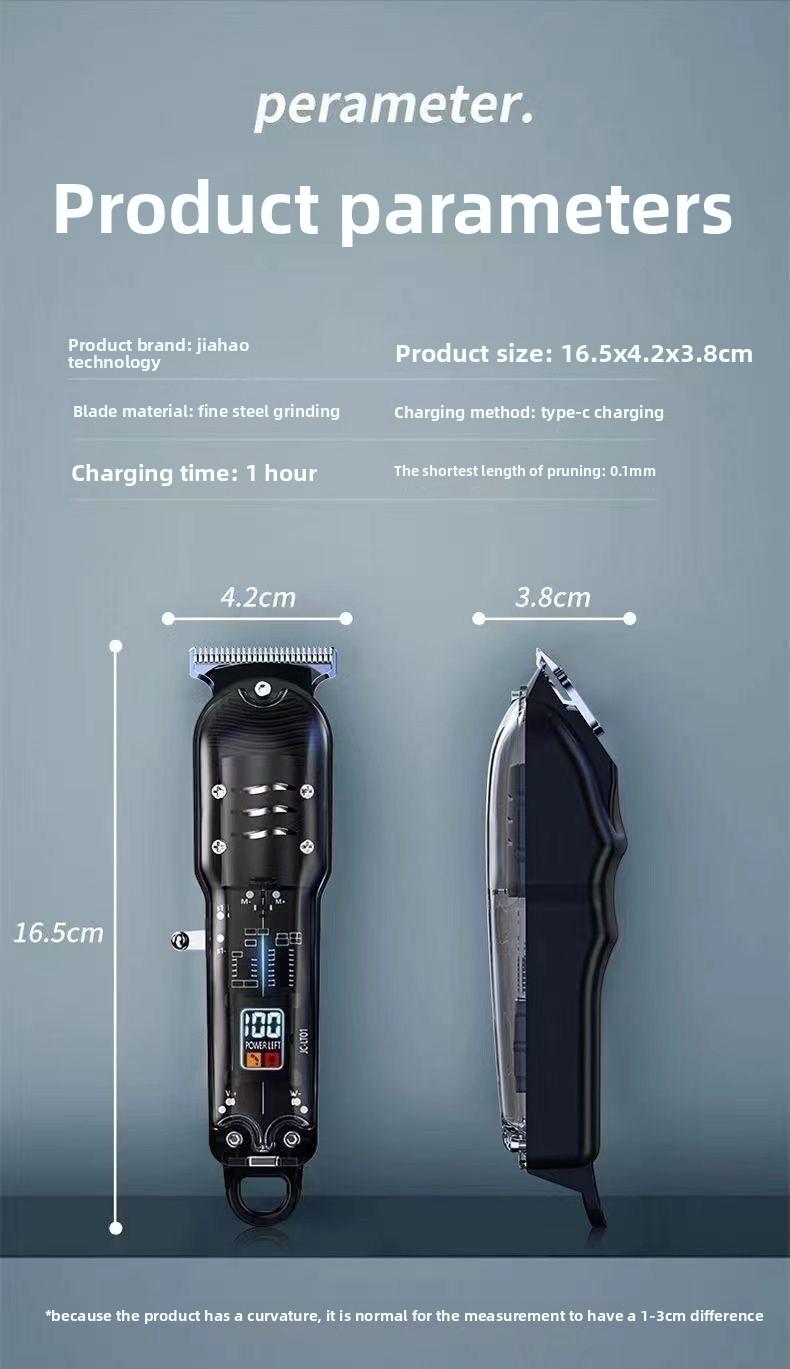 Hair clipper, electric trimmer, hair shaving machine, home-use hair clipper, professional salon-grade, rechargeable, cordless