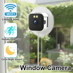 A7 Window Security Surveillance Camera 2.4G&5G Dual Band WiFi Indoor Full Color Night Vision Monitor