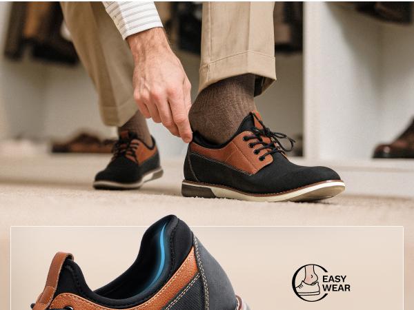 Bruno Marc Men's Casual Dress Sneaker Shoes, Business Formal Derby Plain Toe Oxfords Crossflex GentEdge