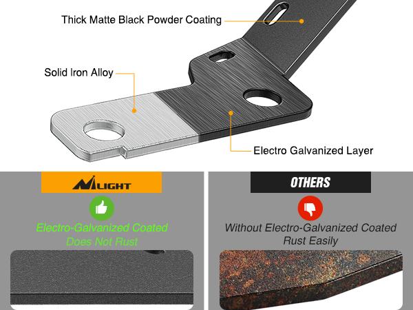 Nilight Ditch Light Brackets Hood Hinges Mount Bracket Kit for Auxiliary Offroad LED Pods Work Lighting Compatible with Toyota 4Runner 2009-2023 Tundra 2007-2021 Car Accessories Underglow Car