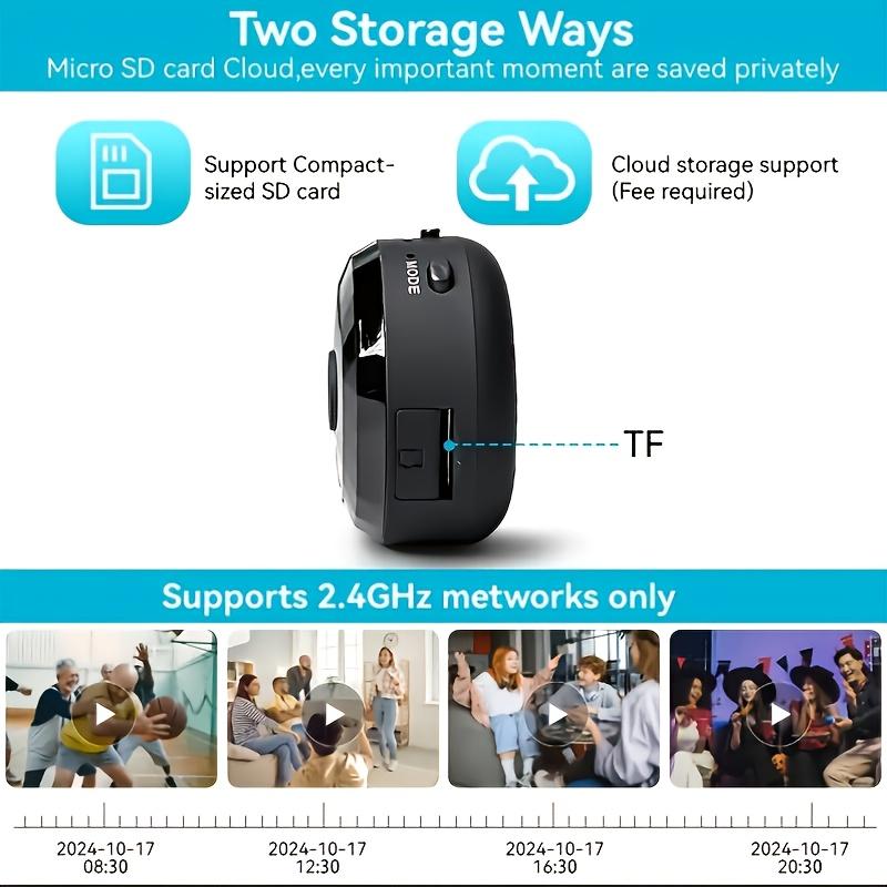 4 Pieces Wireless Smart Security Cameras, with App Control - 1080P HD Video, WiFi and Wireless Connection, Magnetic Mount, Rechargeable Battery, USB Dual-use for Home and Car Monitoring |     Fashion Hexagonal Design, Wireless Security Camera