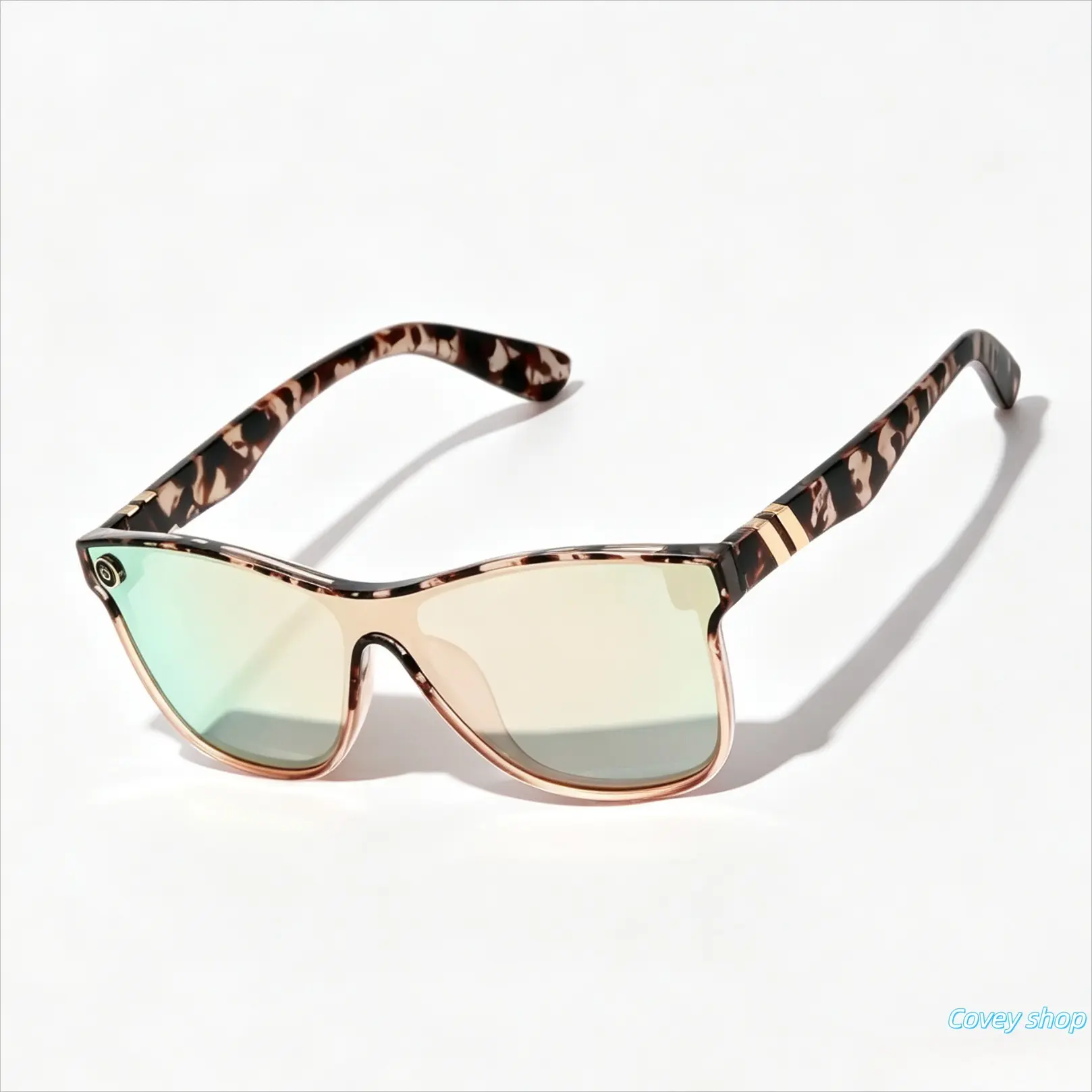 Modern Rich Girl Sunglasses, Trendy Tortoiseshell Frame Eyewear, Lightweight Durable Tinted Lens Shades, Unisex Casual Fashion Accessories For Outdoor, Sports & Daily Summer Activities  >