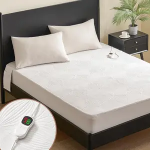Heated Mattress Pad TwinXL Size - 3D Knitted Jacquard Electric Mattress Pad TwinXL Bed Warmer with Dual Controller, 10 Heated Setting - Auto Off 8 Hours, Fit Up to 30 Inch, 80"x39"