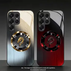 Gradient textured gold dragon phone case for Oneplus K11x/Nord/Nord 2 5G/Nord 3/Nord CE 2 5G/Nord CE 3 Lite/Nord CE 5G/Nord CE3/Nord CE4/Nord CE4 Lite/Nord N30/Nord4/Oppo K12x Hard Case glass texture Simple design new styles Phone Case