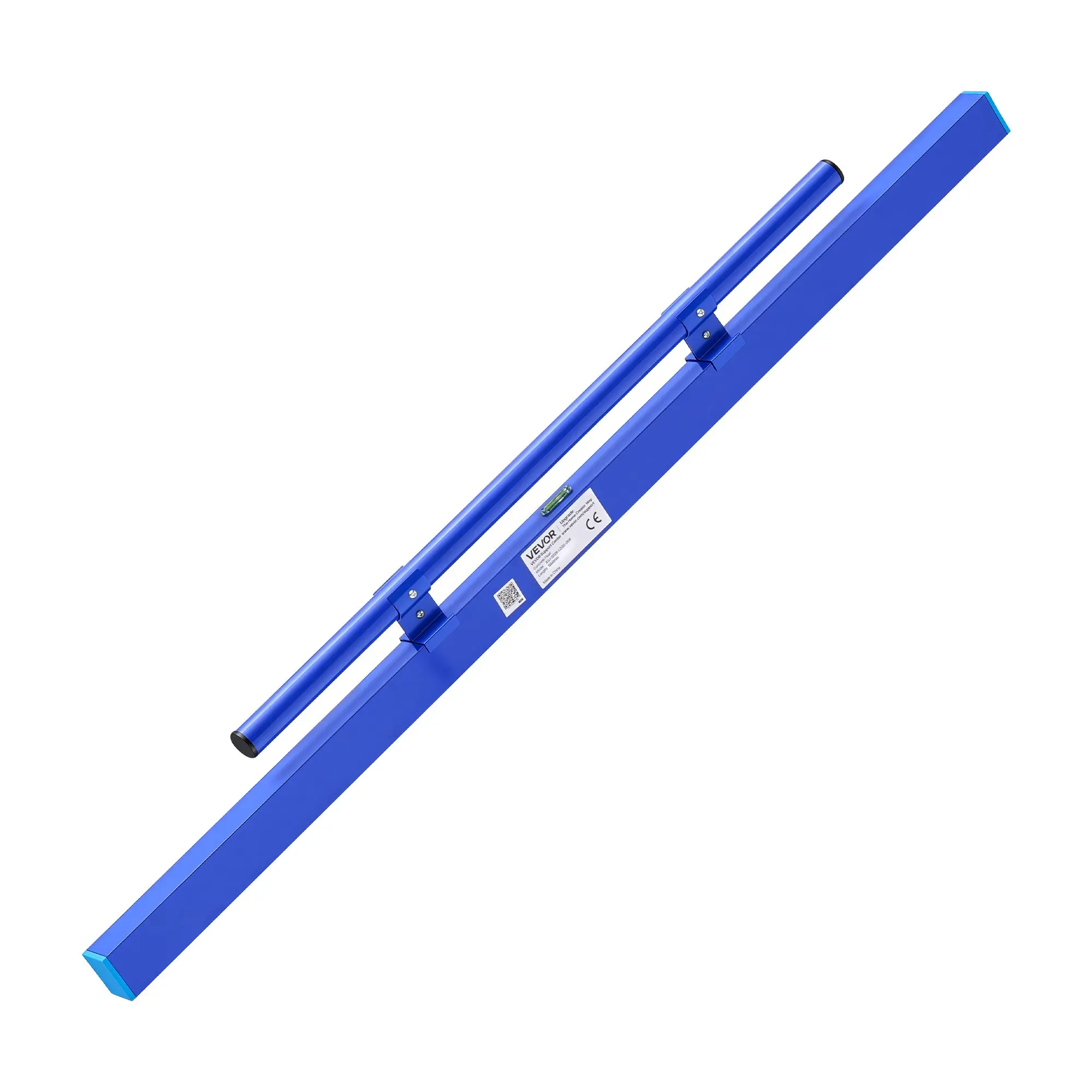 VEVOR Concrete Screed 48 in Length Manual Screed Board Aluminum Alloy Blue, Built-in Bubble Level, Powder-coated Finish, Lightweight Paver Leveling Tool for Patio, Sidewalk, Garage Floor Finishing
