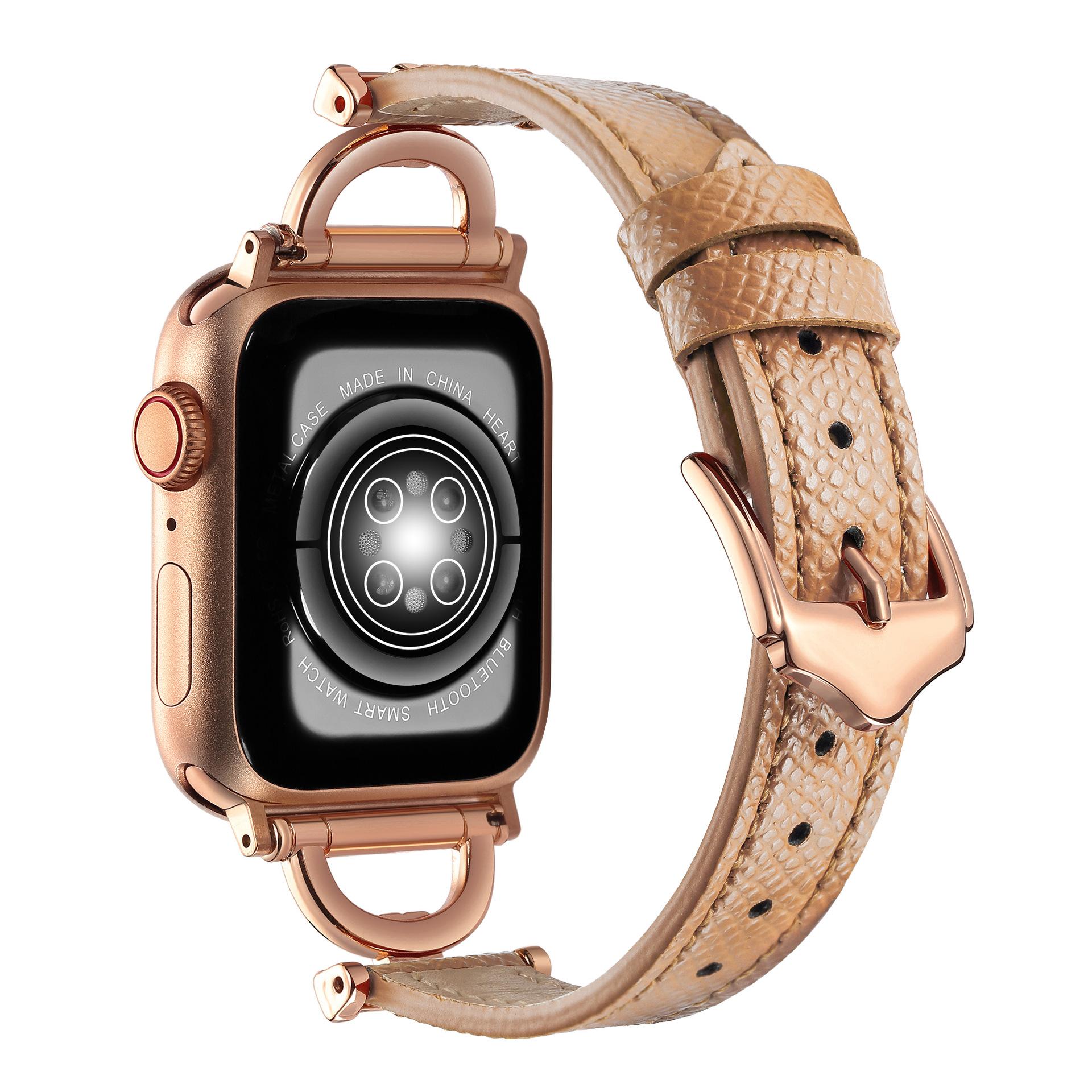 Watch strap suitable for watch metal and leather smart bracelet strap