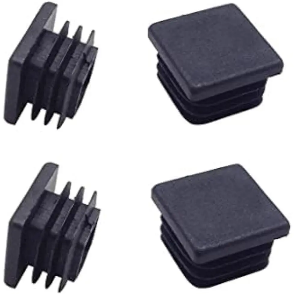 1 Inch (25 mm) Square Plastic Plugs Tubing End Caps for Square Tubing Post (4 Pack)