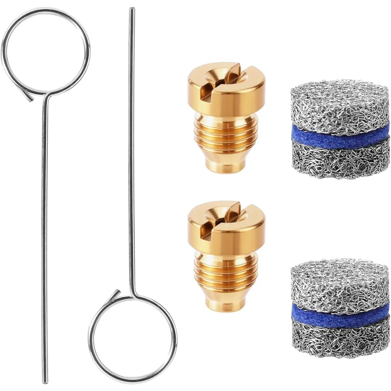 2 Sets 1.1 mm  Cannon Orifice Tips Kits, Stainless Steel  0.04in Cannon Orifice Nozzles and Maker Filter Meshes Kit Practical Accessories  for Snow  Lance (3 Layer)