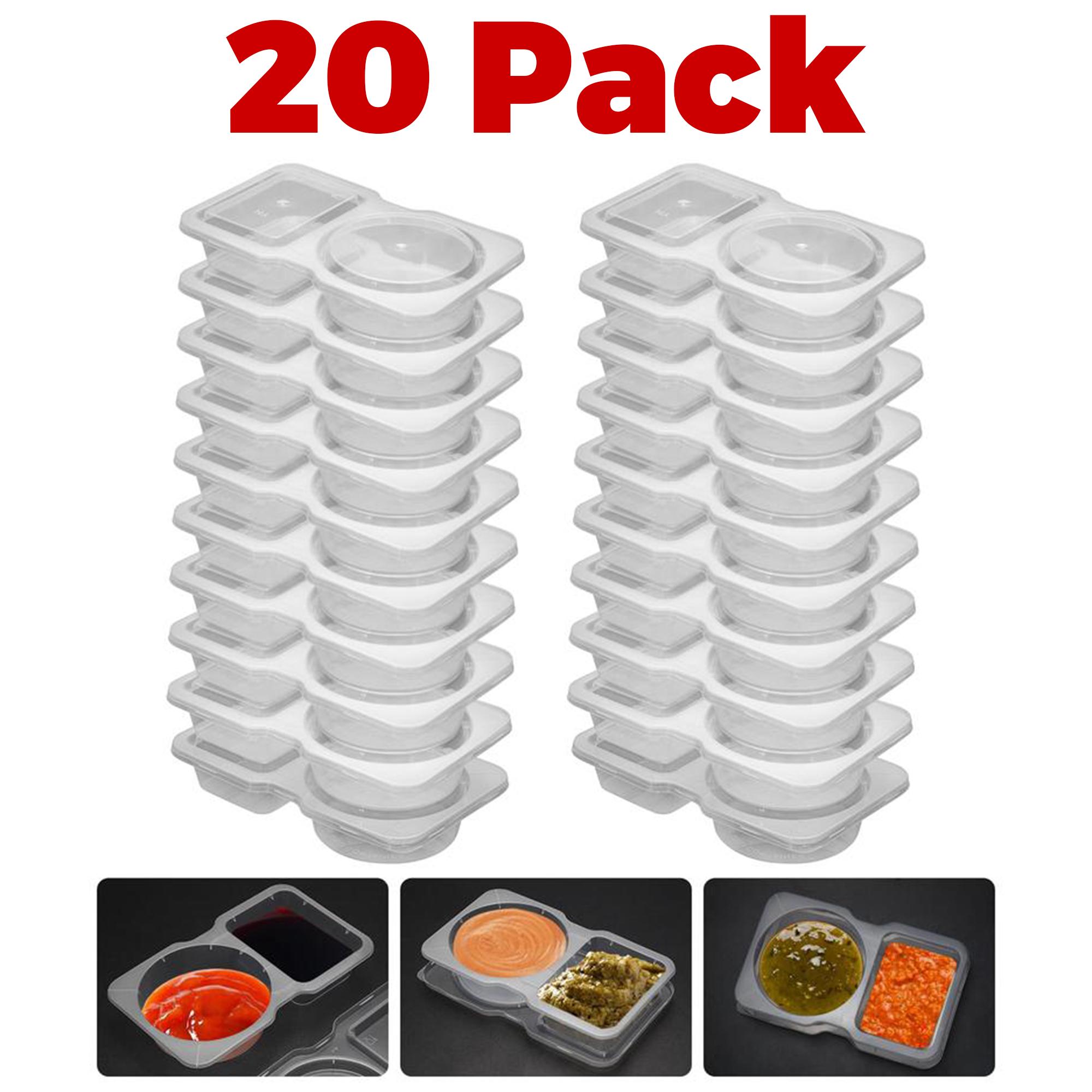 40Set Snackle Box Containers Reusable Double Compartment with Utensils On-the-Go Camping Food Storage Safe Durable Stackable Food-Grade Plastic Tidy Easy Stackable Sealed Lids