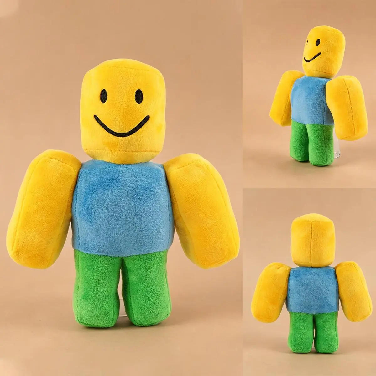 Roblox Noob Plush Toy - 26cm Soft Game Character Stuffed Doll - Perfect Valentine Gift & Holiday Decor for Gamers