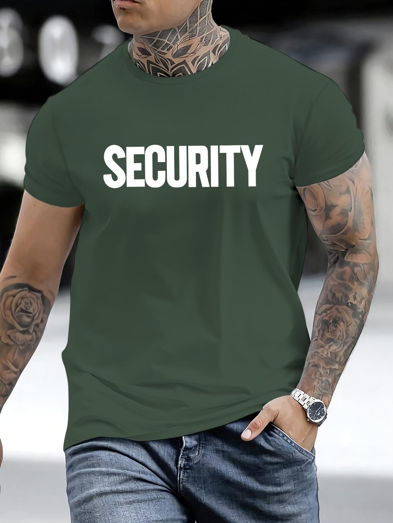 SECURITY Guard T-shirt Uniform Cosplay Halloween Costume Tee