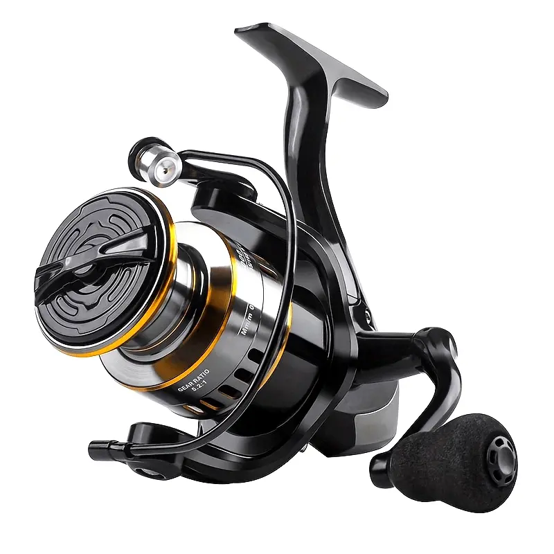 1 piece of HE1000-7000 model spinning wheel fishing wheel metal line cup metal rocker arm 5.2:1 speed ratio 10KG resistance outlet smooth and sensitive left and right hand interchangeable rotating fishing reel suitable for fresh and salt water