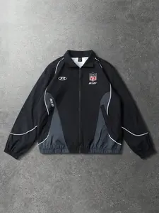 Men's 2026 Belief Graphic Jacket, Athletic Jackets, Varsity Sports Jacket, Sporty Style, Spring & Fall, Light Sports Men's Clothing, Trendy Streetwear, Casual Athletic Jacket
