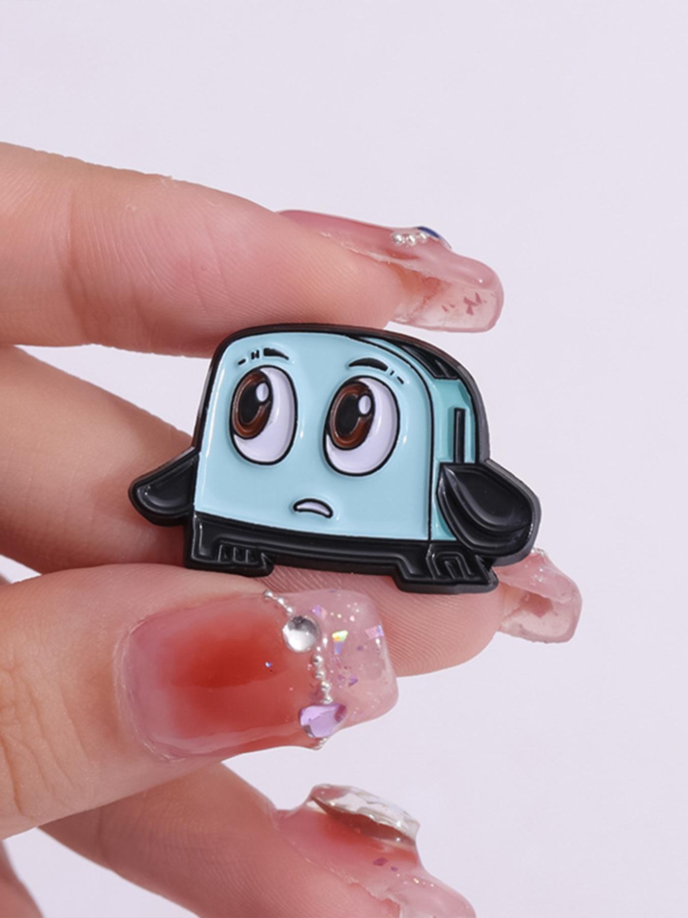 Cute Cartoon Bread Machine Design Brooch, Fashion Brooch for Daily Clothing Decor,  Enamel Pin Suitable for Backpacks, Jeans, Scarves, Hats Decoration, Fashion Accessory, Hat Pins, Alloy Brooch Pin