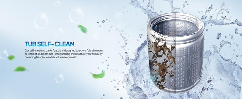 ROVSUN 17.8/25LBS Portable Washing Machine, Full-Automatic Electric Laundry Machine with Stainless Steel Drum, 110V Compact Washer, Washer and Dryer Combo with Drain Pump for Apartment, Dorms, RV, 400W