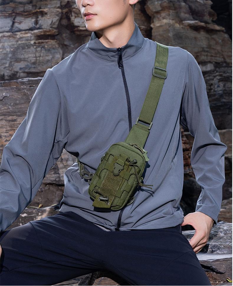 Tactical Waist Bag for Men - Water Bottle Holder, Crossbody Chest Bag for Camping, Cycling & Everyday Use