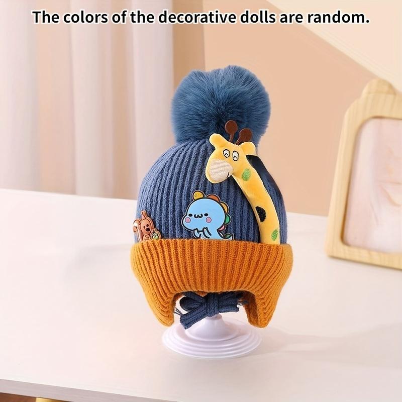 Winter Hats with Cute Cartoon Animals – Soft Elastic Woven Ear Caps, Warm and Fun Knitted Hats for Men and Women, Casual Cold Weather Accessories