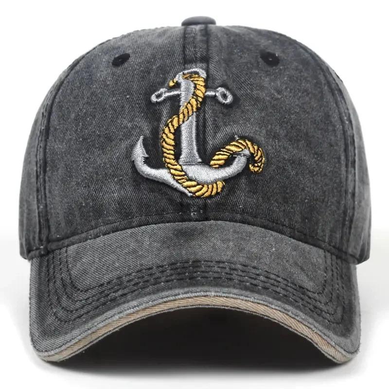 Unisex Pirate Hook Embroidery Washed Baseball Caps Spring Autumn Outdoor Adjustable Casual Hats Sunscreen Hat Sports Cap
