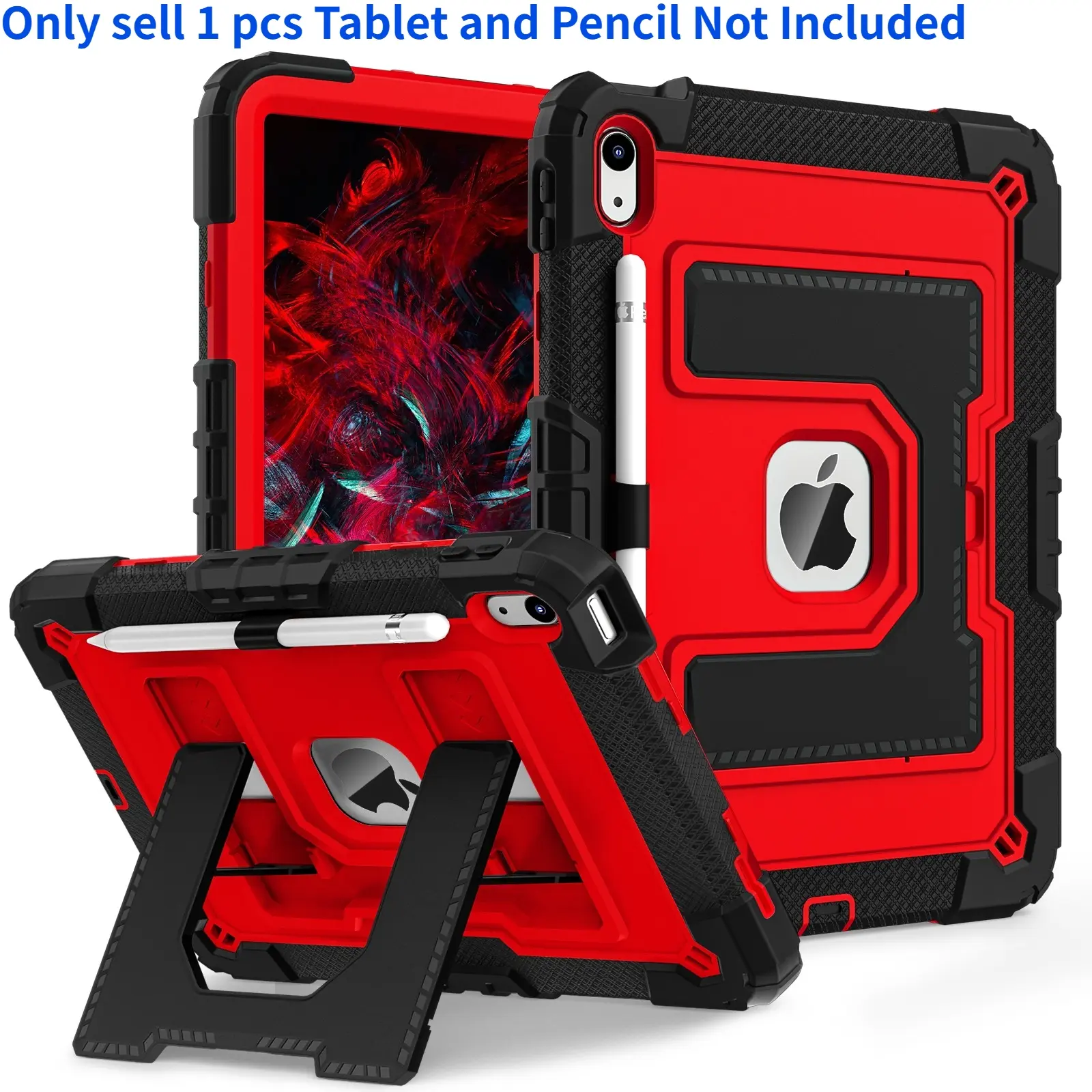 Rugged iPad 12/11/10 Gen Case with Stand, Shockproof Handle Cover for Kids, Soft Child-Safe Material Fits 2025 A16 & 2026 11" Tablet, Durable Tablet Casing