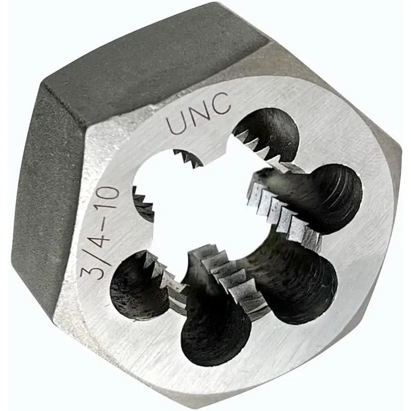3/4"-10 Hex Rethreading Die, Carbon Steel, Right Hand Thread Chaser