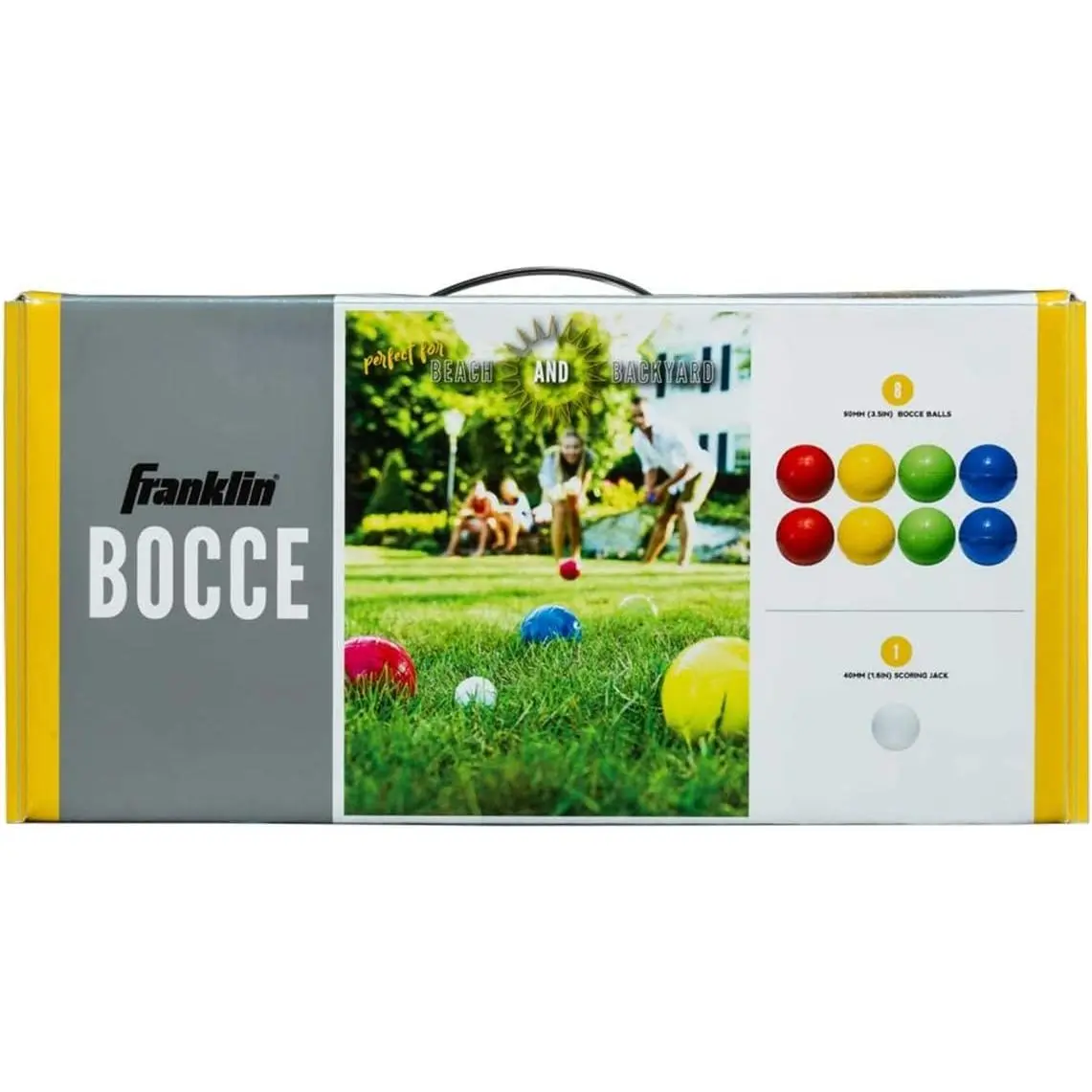 8 All Weather Bocce Balls and 1 Pallino - Beach, Backyard Lawn or Outdoor Party Game - Professional, American, and Starter Set Options