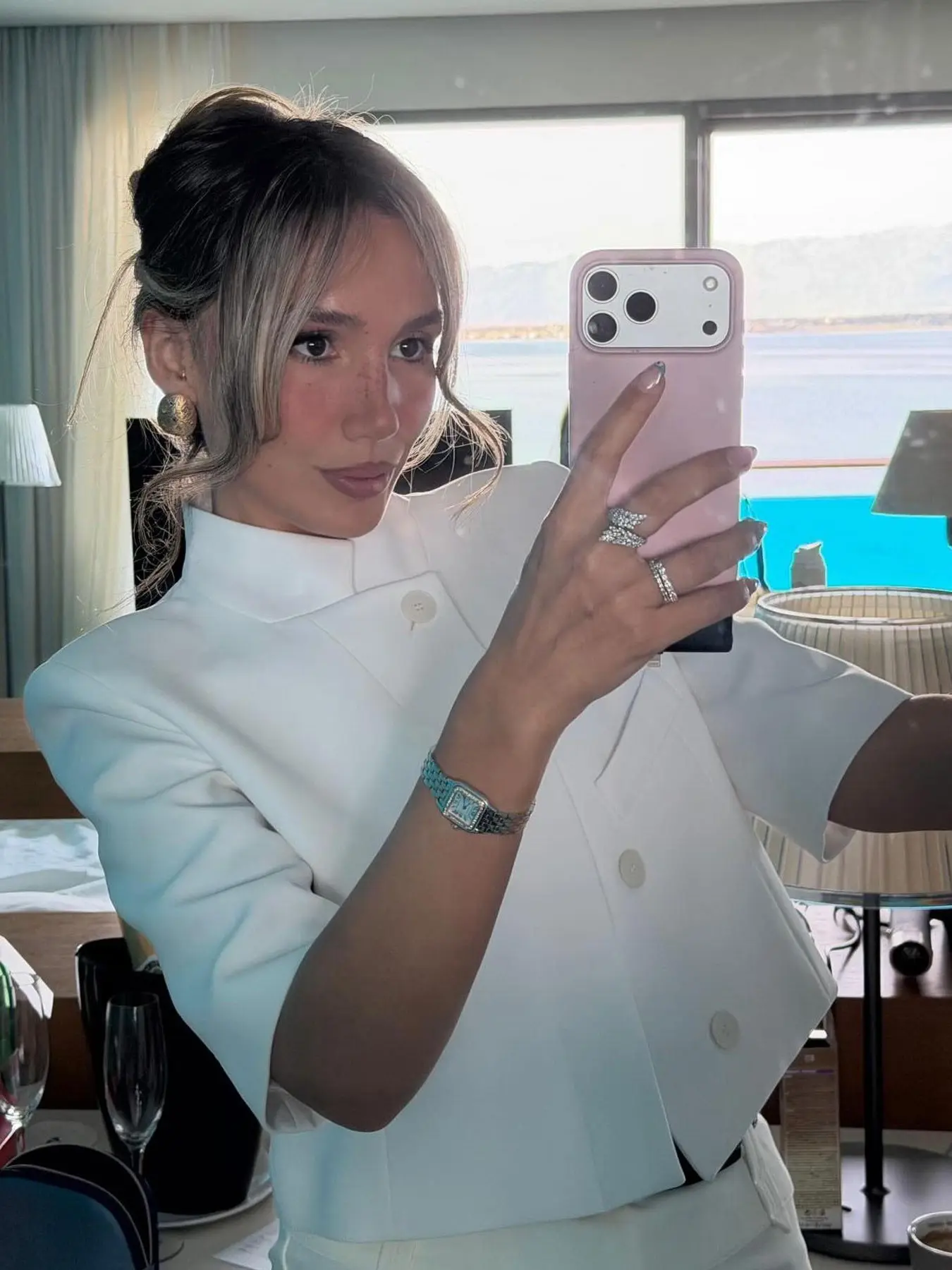 Women's Casual Jackets Blazer For Women White Short Sleeve Summer Jacket Women Asymmetric Button Closure Single Pocket Detail Elegant Women's Clothing Office Look Spring Woman Vintage Clothing
