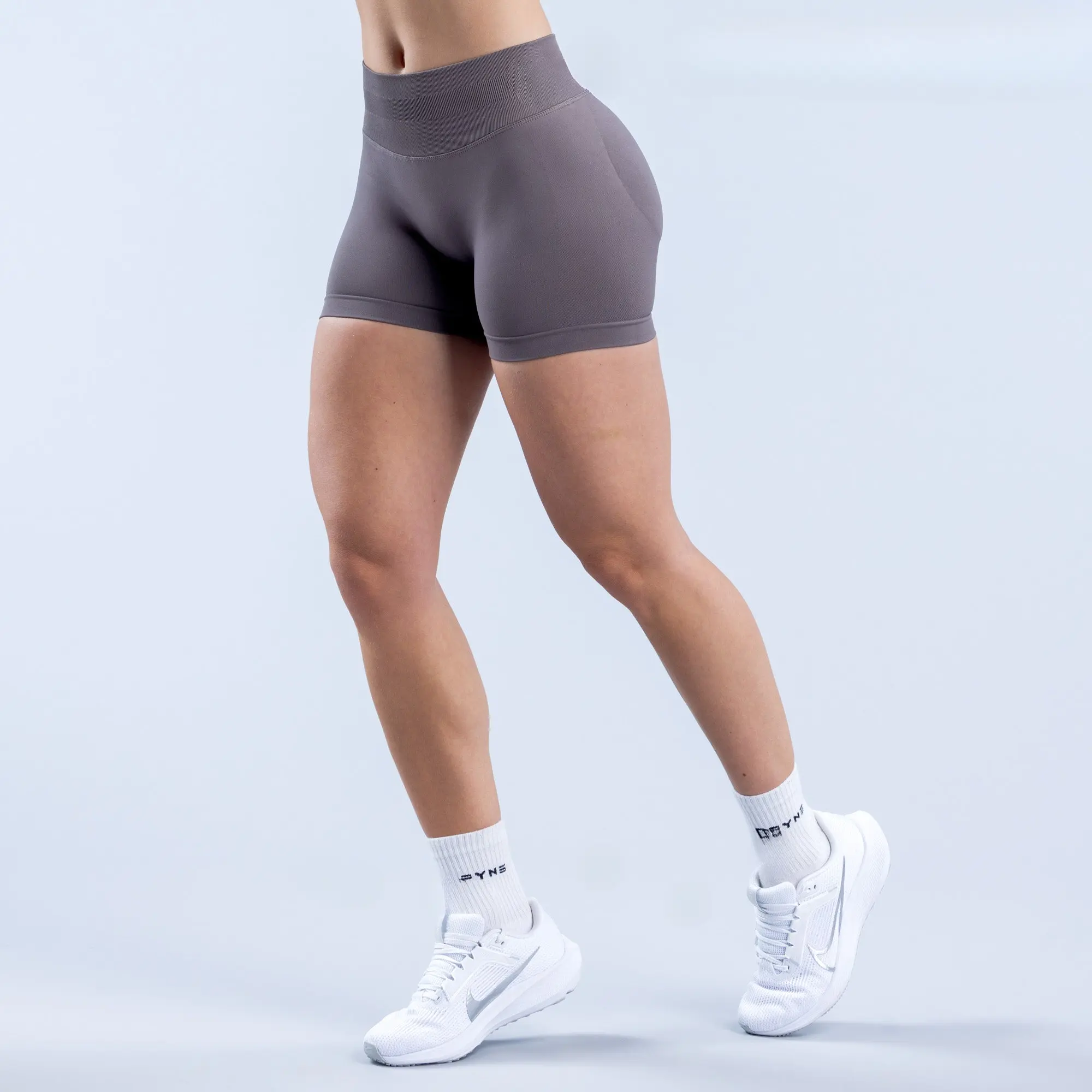 Impact Shorts - 4.5" Stretch Nylon With Subtle Glute Contour, Low Ribbed Band, Activewear Shorts, Gym Sports Shorts