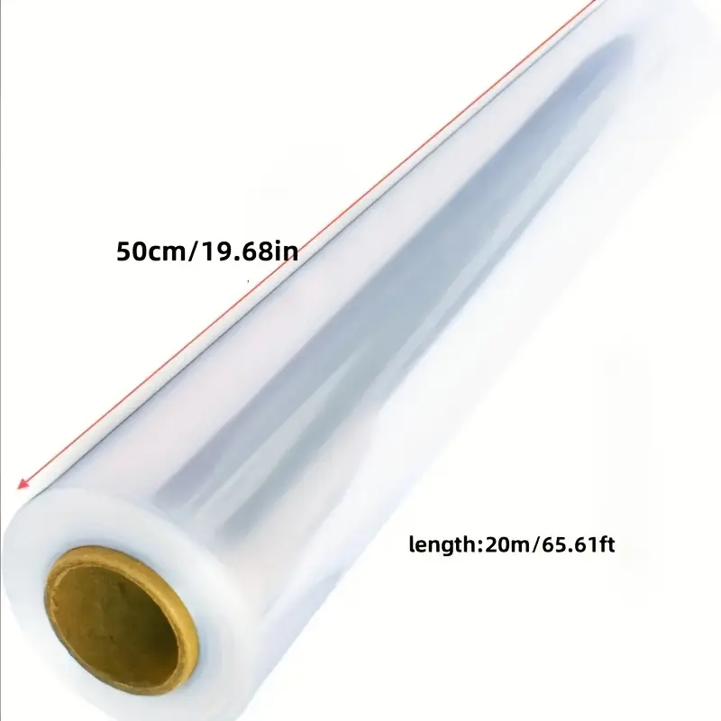 1 Roll of Extra-Wide 50cm X 20m Transparent Plastic Wrapping Paper - Clear Bags for Gift Baskets, Floral Arrangements, Bouquet Packaging, Party Decorations - Easy to Cut and Seal - Ideal for Weddings, Birthdays, Events