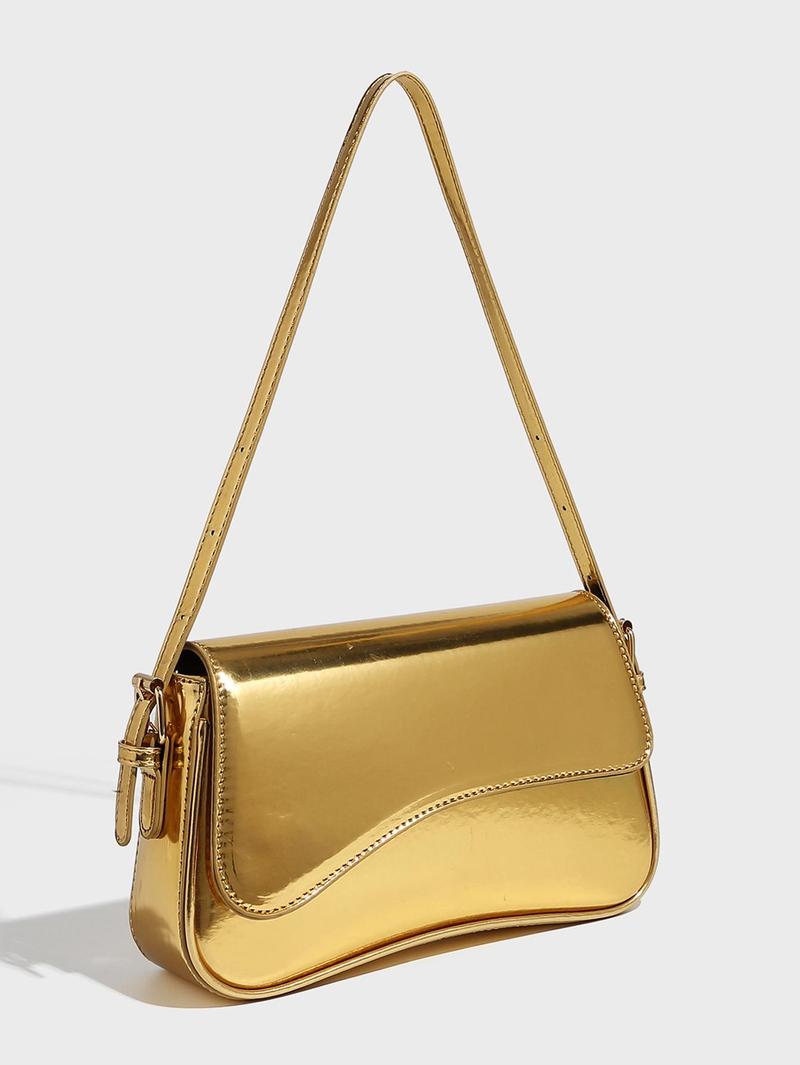 Vintage Minimalist Women's Square Bag in Wine, Crocodile Pattern PU Leather Classic Flap Shoulder Bag, Versatile for Commuting and Parties