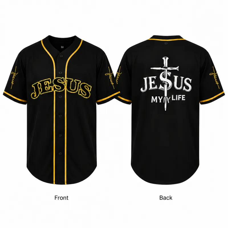Unisex Vintage Faith Cross Graphic Print Button Down Jersey - Lightweight Short Sleeve Christian Clothing, Ethnic Pattern Polyester Breathable Multi-Size Casual Wear (Cold Wash, Check Size Chart) Jersey Shirts